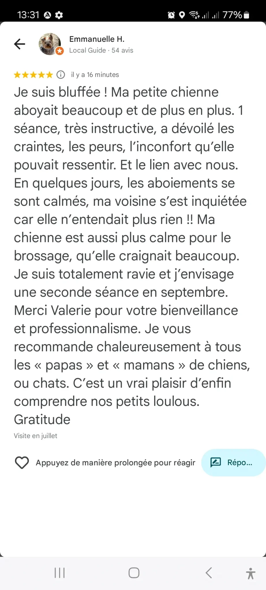 Témoignage Emmanuelle et caline